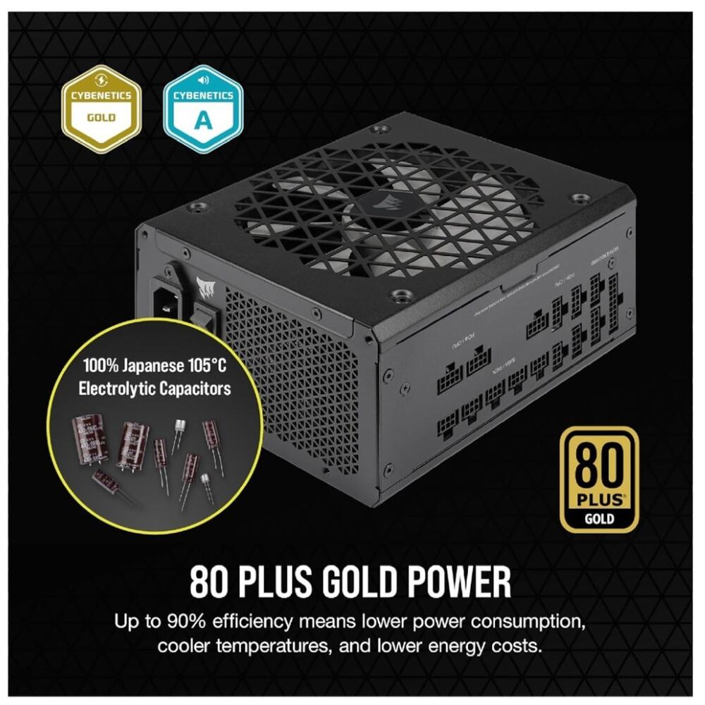 CORSAIR 1000W RMx Shift RM1000x Shift Fully Modular 80PLUS Gold ATX Power Supply - Picture 5 of 7